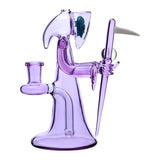 Calibear Reaper Rig W/ Removable Scythe Dabber & Shinning Opal Handcrafted Borosilicate Glass Gallery showcase view 16 highlighting functional glass details