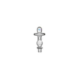 Calibear UFO Joystick Carb Cap Encased W/ Opal (Clear) for Dr. Dabber Switch Go, glass joystick carb cap with UFO-style top, encased opal detail and directional airflow design