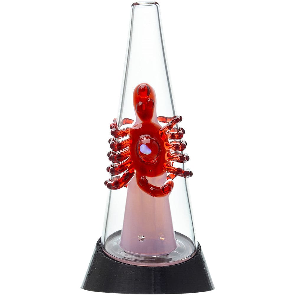 Calibear Decapod Puffco Peak Replacement Glass W/ Opal Eye Octopus Handcrafted Borosilicate Glass Gallery showcase view 6 highlighting functional glass details
