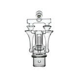 Calibear Duo RBR Recycler glass attachment fitted on Dr. Dabber Switch 2 showing dual chamber recycler function