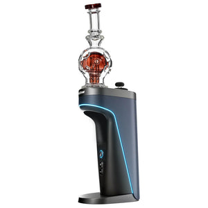 Calibear Exosphere Glass Attachment for Dr. Dabber Switch 2 Handcrafted Borosilicate Glass Angle view showing percolation and recycler water loop airflow design for Dr. Dabber Switch 2