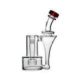 Calibear Premium RBR Recycler with Wave Perc and US color glass mouthpiece, clear borosilicate body, and wave perc filtration