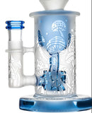 Calibear Premium Sandblasted Torus Rig V2 - Seed of Life Perc Handcrafted Borosilicate Glass Gallery showcase view 5 highlighting functional glass details