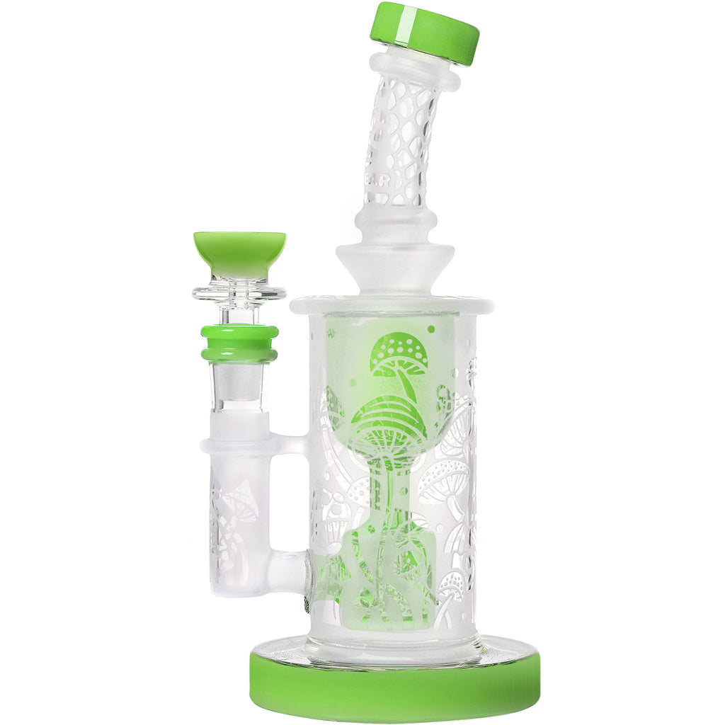 Calibear Premium Sandblasted Torus Rig V2 - Seed of Life Perc Handcrafted Borosilicate Glass Gallery showcase view 13 highlighting functional glass details