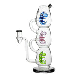 Calibear Triple Yoshi Egg Dab Rig Handcrafted Borosilicate Glass Gallery showcase view 10 highlighting functional glass details