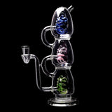 Calibear Triple Yoshi Egg Dab Rig Handcrafted Borosilicate Glass Gallery showcase view 11 highlighting functional glass details