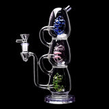 Calibear Triple Yoshi Egg Dab Rig Handcrafted Borosilicate Glass Gallery showcase view 15 highlighting functional glass details