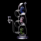 Calibear Triple Yoshi Egg Dab Rig Handcrafted Borosilicate Glass Gallery showcase view 16 highlighting functional glass details