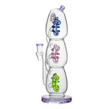 Calibear Triple Yoshi Egg Dab Rig Handcrafted Borosilicate Glass Gallery showcase view 6 highlighting functional glass details