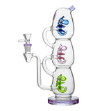 Calibear Triple Yoshi Egg Dab Rig Handcrafted Borosilicate Glass Gallery showcase view 7 highlighting functional glass details