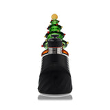 Calibear Christmas tree glass top attachment with layered green branches shown on a Puffco Peak device and standalone.