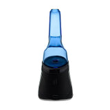 Four colorful conical dry top glass attachments for Puffco Peak OG and Pro in blue, smoke, purple, and clear by CaliBear.