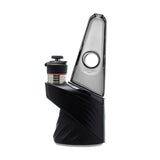 Four colorful conical dry top glass attachments for Puffco Peak OG and Pro in blue, smoke, purple, and clear by CaliBear.