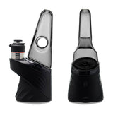 Four colorful conical dry top glass attachments for Puffco Peak OG and Pro in blue, smoke, purple, and clear by CaliBear.