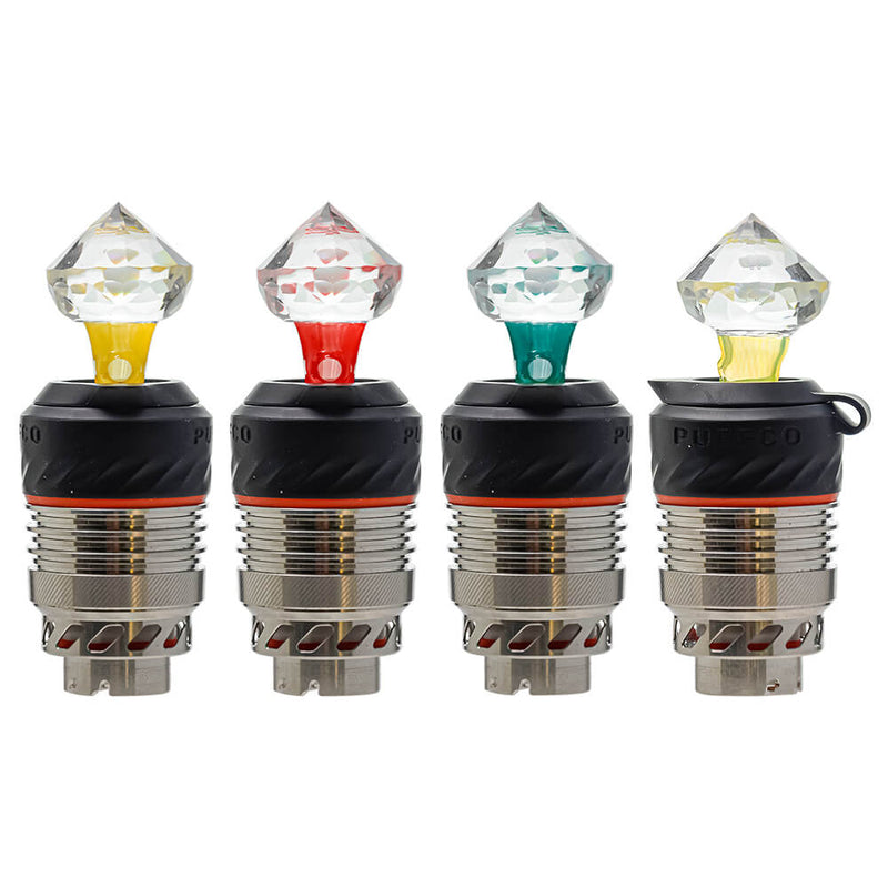 Calibear Diamond Cut Carb Cap Series For Puffco Peak Pro Handcrafted Borosilicate Glass Main product view showing precision borosilicate glass craftsmanship for Puffco Peak OG & Pro