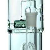 BORO Double Hex dab rigs in five colorways, featuring a dual-chamber clear borosilicate body with colored accents on the base, percolators, and mouthpieces.