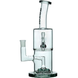 BORO Double Hex dab rigs in five colorways, featuring a dual-chamber clear borosilicate body with colored accents on the base, percolators, and mouthpieces.