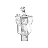 Dr. Dabber Switch 2 fitted with Calibear (Clear) Dual Chamber Recycler Glass Attachment featuring recycler airflow and dual chamber cooling design