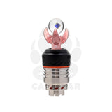 Calibear Dragon CLaw Opal Ball Joystick Carb Cap for Puffco Peak 3DXL Atomizer Handcrafted Borosilicate Glass Gallery showcase view 10 highlighting functional glass details