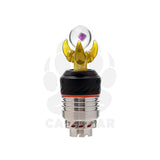 Calibear Dragon CLaw Opal Ball Joystick Carb Cap for Puffco Peak 3DXL Atomizer Handcrafted Borosilicate Glass Gallery showcase view 9 highlighting functional glass details