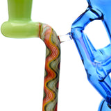 Wigwag Glass Dab Rig Glass Recycler with Encased Opal