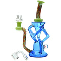 Wigwag Glass Dab Rig Glass Recycler with Encased Opal | US WAREHOUSE