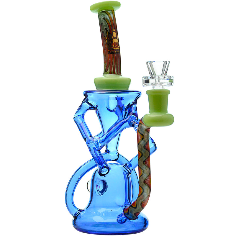 Wigwag Glass Dab Rig Glass Recycler with Encased Opal | US WAREHOUSE