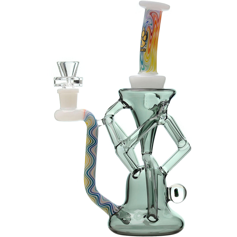 Wigwag Glass Dab Rig Glass Recycler with Encased Opal | US WAREHOUSE