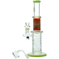 Wigwag Wall Perc Glass Bong Glass Water Pipe with Encased Opal | US WAREHOUSE