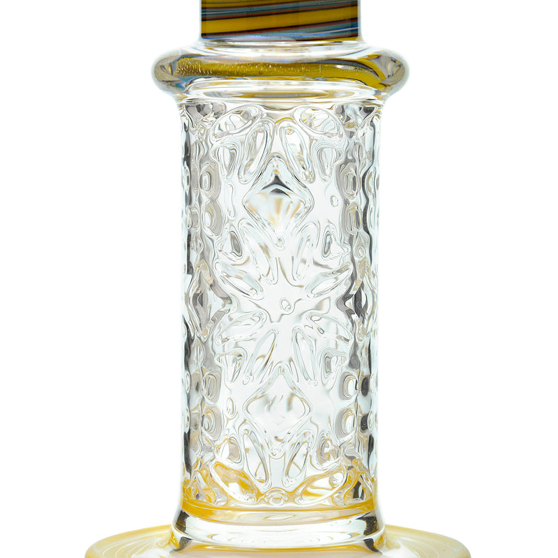 Wigwag Wall Perc Glass Bong Glass Water Pipe with Encased Opal | US WAREHOUSE