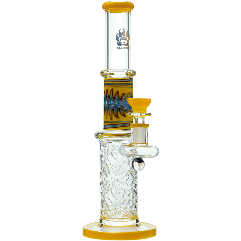 Wigwag Wall Perc Glass Bong Glass Water Pipe with Encased Opal | US WAREHOUSE