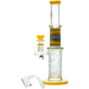 Wigwag Wall Perc Glass Bong Glass Water Pipe with Encased Opal | US WAREHOUSE