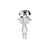 Calibear Handmade Dog Glass Carb Cap For Dr. Dabber Switch 2 Handcrafted Borosilicate Glass Angle view showing percolation and recycler water loop airflow design for Dr. Dabber Switch 2