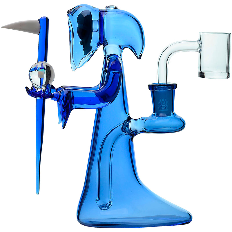 DeathGod Grim Reaper glass water pipe dab rig with opal marble | Calibear | US WAREHOUSE