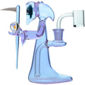 DeathGod Grim Reaper glass water pipe dab rig with opal marble | Calibear | US WAREHOUSE