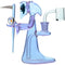DeathGod Grim Reaper glass water pipe dab rig with opal marble | Calibear | US WAREHOUSE