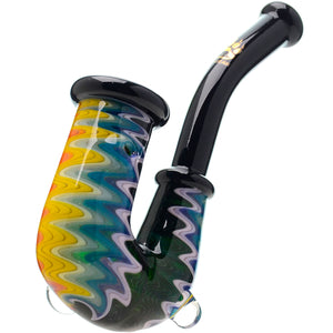 Wigwags hand pipe dry pipe with encased opal
