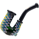 Wigwags hand pipe dry pipe with encased opal | US WAREHOUSE