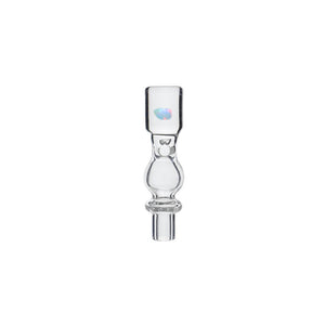 Opal Pillar Joystick Carb Cap (Clear) for Dr. Dabber Switch 2 | Calibear, glass joystick carb cap with pillar-style top, encased opal detail and directional airflow design