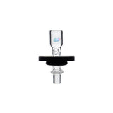 Opal Pillar Joystick Carb Cap (Clear) for Dr. Dabber Switch 2 | Calibear, glass joystick carb cap with pillar-style top, encased opal detail and directional airflow design