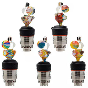 US Color Yoshi Puffco 3DXL Glass Carb Cap with Encased Opal
