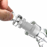 Calibear Deep Sandblasted Glass Beaker Bong | 8" & 14" Artistic Water Pipe Handcrafted Borosilicate Glass Gallery showcase view 8 highlighting functional glass details