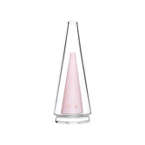 Calibear replacement glass attachments for Puffco Peak OG and Pro featuring various colored inner cones including black, pink, green, and blue.