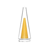 Calibear replacement glass attachments for Puffco Peak OG and Pro featuring various colored inner cones including black, pink, green, and blue.
