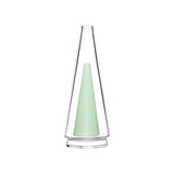Calibear replacement glass attachments for Puffco Peak OG and Pro featuring various colored inner cones including black, pink, green, and blue.