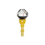 Calibear Facet Opal Joystick Carb Cap For Puffco 3D XL Handcrafted Borosilicate Glass Detail close-up of joint connection and mouthpiece