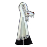 CaliBear Spirit Snake glass attachment for Puffco Peak OG and Pro with opal eyes and recycler water filtration, available in multiple colors.