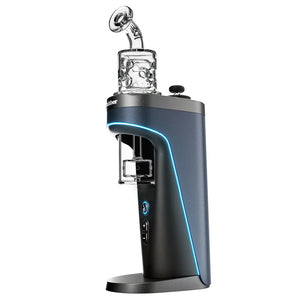 Calibear Straight Fab Rig for Dr. Dabber Switch 2 Handcrafted Borosilicate Glass Angle view showing percolation and recycler water loop airflow design for Dr. Dabber Switch 2