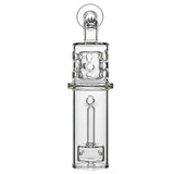 Calibear Straight Fab Rig for Dr. Dabber Switch 2 Handcrafted Borosilicate Glass Installed profile view showing exact device fitment for Dr. Dabber Switch 2