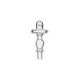 UFO Opal Joystick Carb Cap (Clear) for Dr. Dabber Switch 2 | Calibear, glass joystick carb cap with UFO-style top, opal accent and directional airflow design  